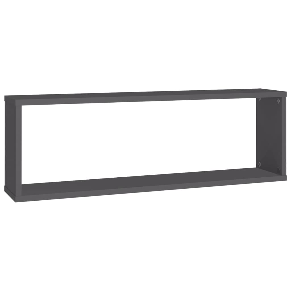 Würfelregale 6 Stk. Grau 80x15x26,5 cm Spanplatte