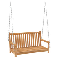 Thumbnail for Hollywoodschaukel Massivholz Teak 114x60x64 cm