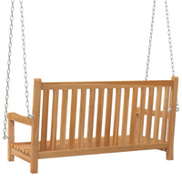 Thumbnail for Hollywoodschaukel Massivholz Teak 114x60x64 cm