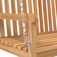 Thumbnail for Hollywoodschaukel Massivholz Teak 114x60x64 cm