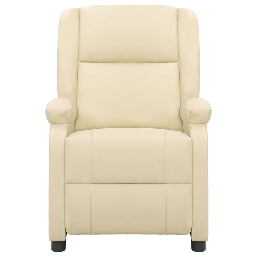 Massagesessel Creme Echtleder