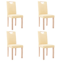 Thumbnail for Esszimmerstühle 4 Stk. Creme Stoff