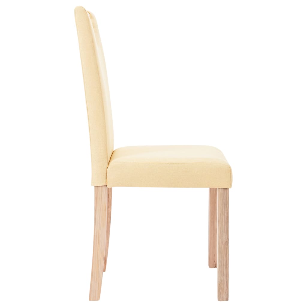 Esszimmerstühle 4 Stk. Creme Stoff