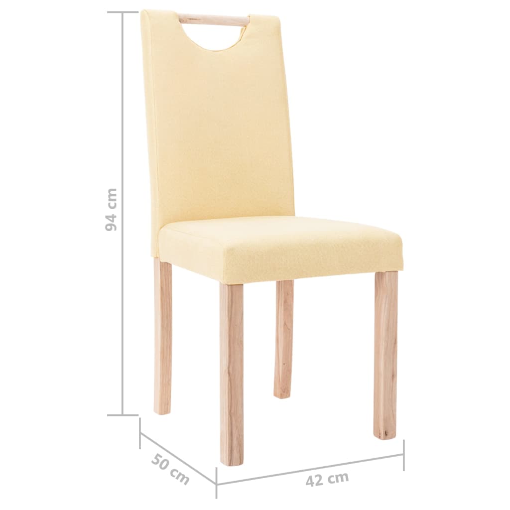 Esszimmerstühle 4 Stk. Creme Stoff