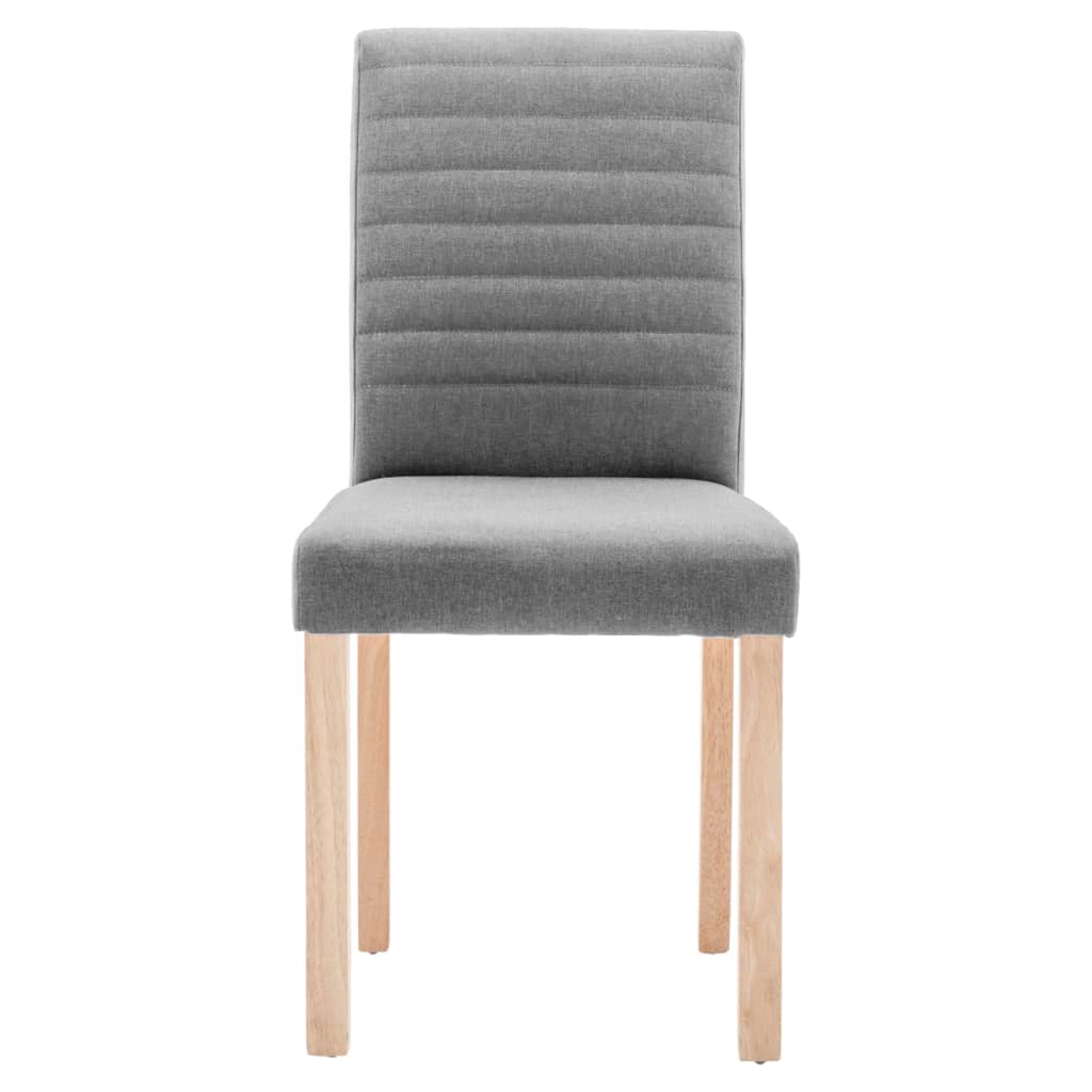 Esszimmerstühle 2 Stk. Hellgrau Stoff