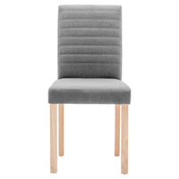 Thumbnail for Esszimmerstühle 2 Stk. Hellgrau Stoff