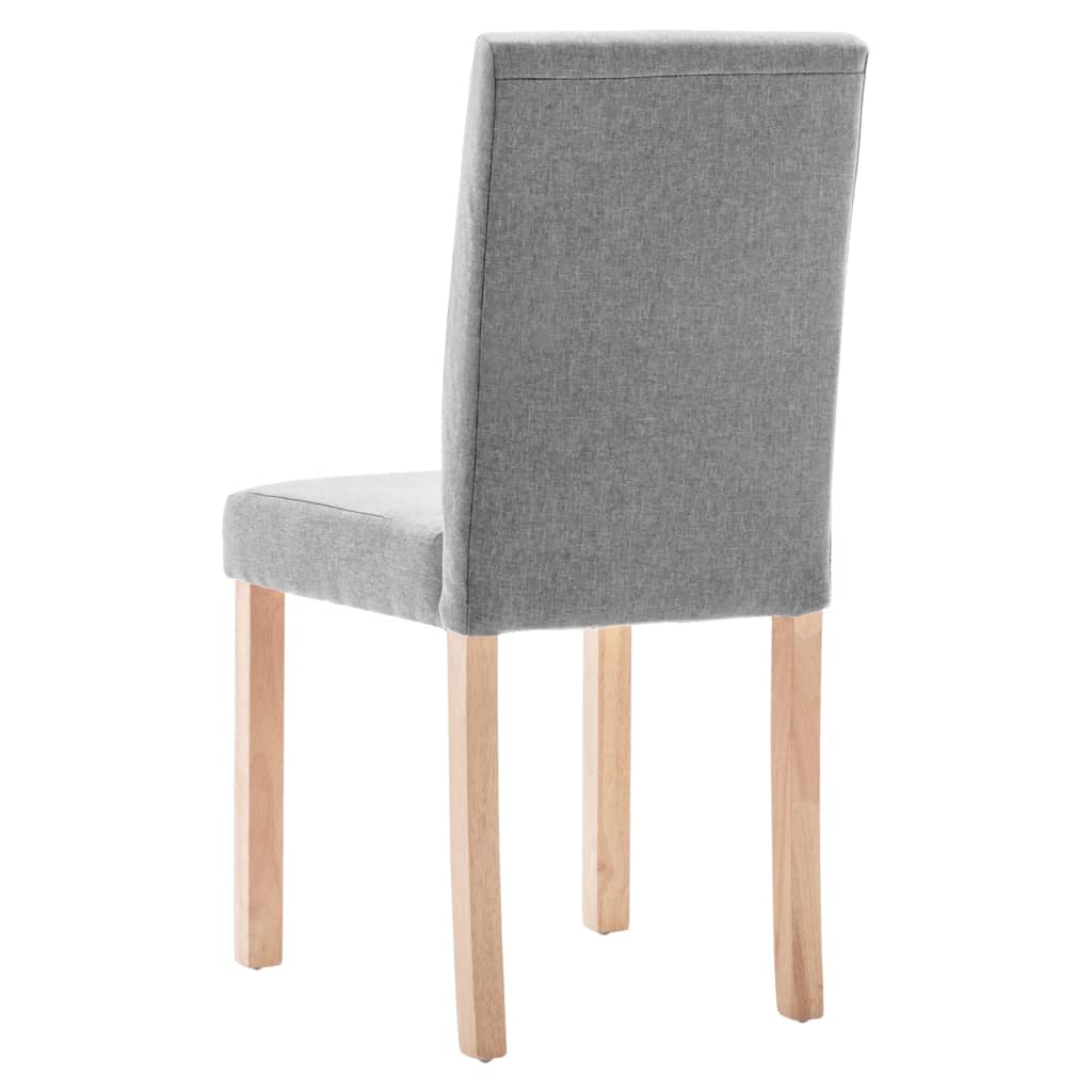 Esszimmerstühle 2 Stk. Hellgrau Stoff