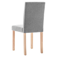 Thumbnail for Esszimmerstühle 2 Stk. Hellgrau Stoff