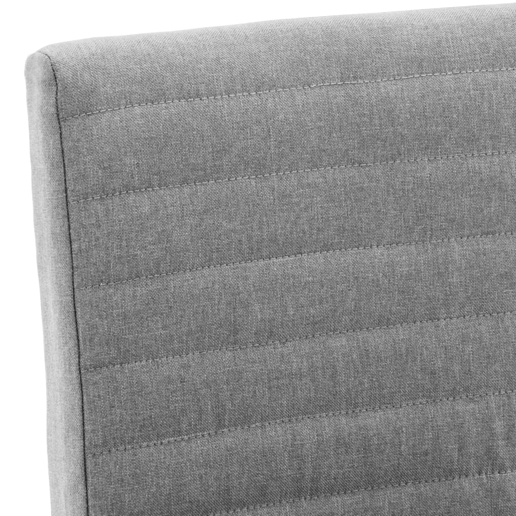 Esszimmerstühle 2 Stk. Hellgrau Stoff