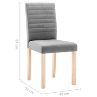 Thumbnail for Esszimmerstühle 2 Stk. Hellgrau Stoff