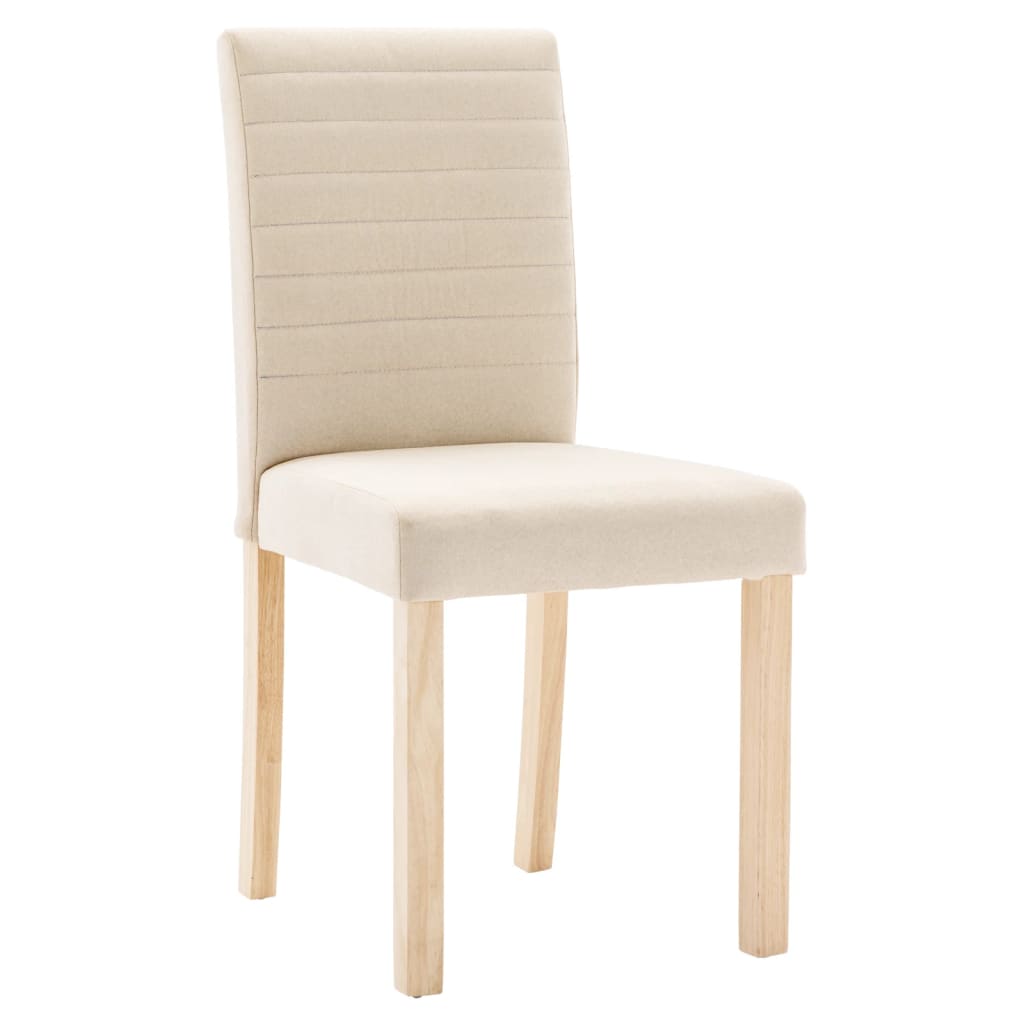 Esszimmerstühle 4 Stk. Creme Stoff