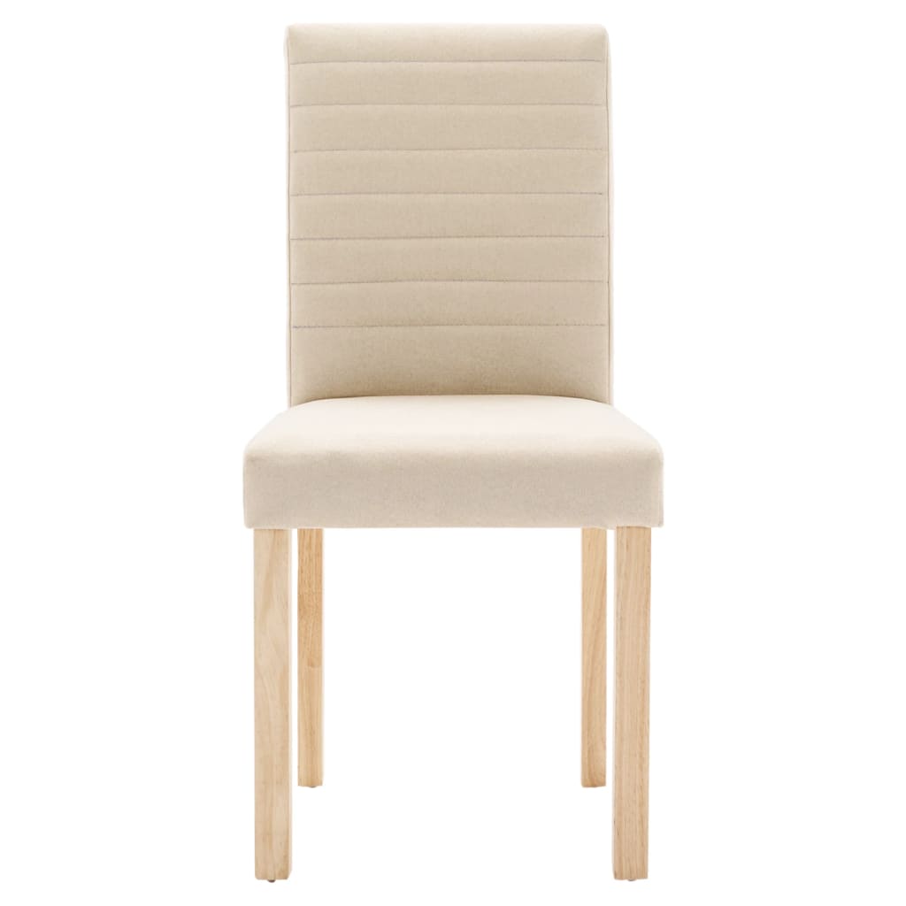 Esszimmerstühle 4 Stk. Creme Stoff