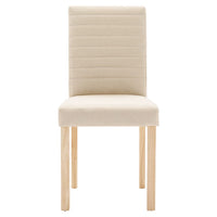 Thumbnail for Esszimmerstühle 4 Stk. Creme Stoff
