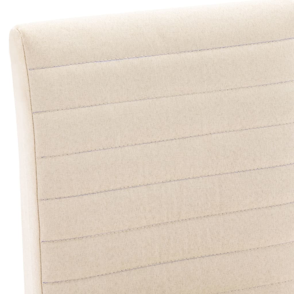 Esszimmerstühle 4 Stk. Creme Stoff