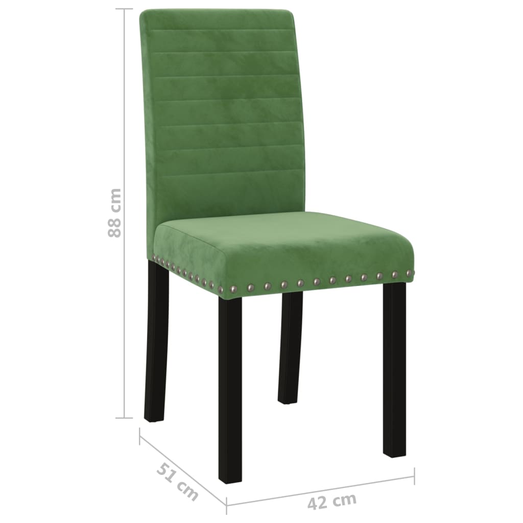 Esszimmerstühle 2 Stk. Dunkelgrün Samt