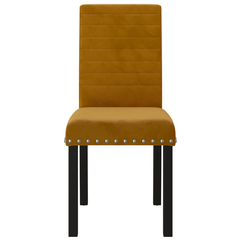 Esszimmerstühle 2 Stk. Braun Samt