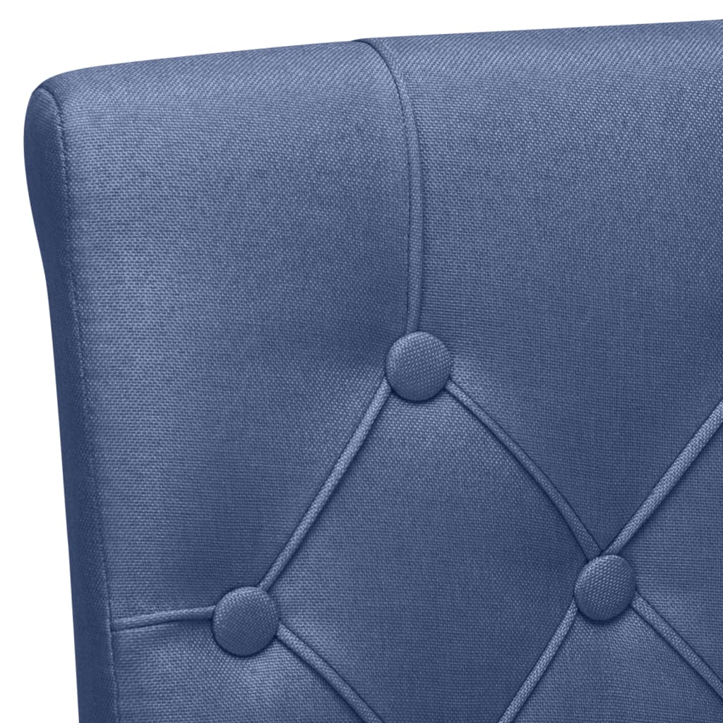 Esszimmerstühle 2 Stk. Blau Stoff