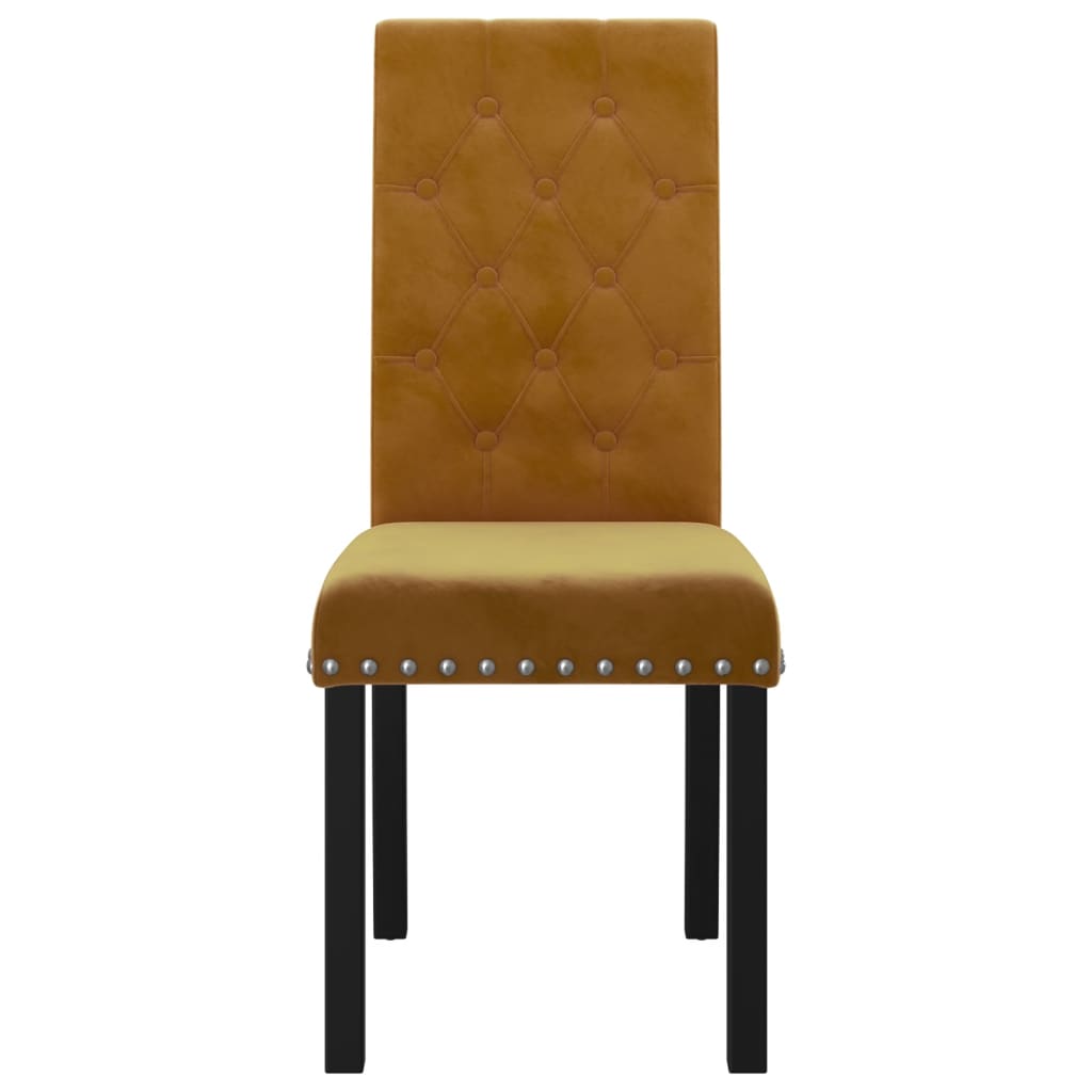 Esszimmerstühle 4 Stk. Braun Samt