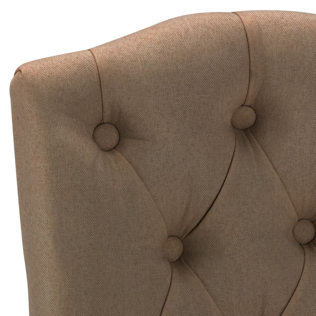 Esszimmerstühle 2 Stk. Braun Stoff