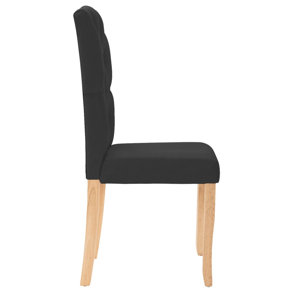 Esszimmerstühle 2 Stück Schwarz Stoff