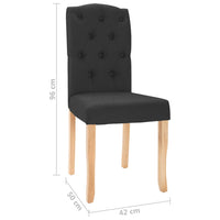 Thumbnail for Esszimmerstühle 2 Stück Schwarz Stoff