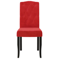Thumbnail for Esszimmerstühle 4 Stk. Weinrot Samt