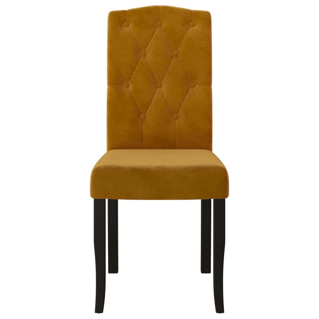 Esszimmerstühle 4 Stk. Braun Samt