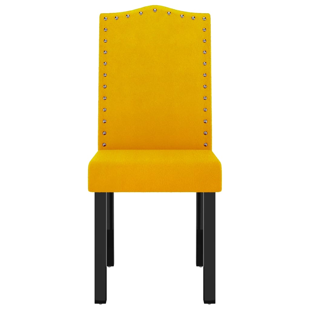 Esszimmerstühle 2 Stk. Gelb Samt