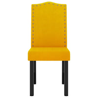 Thumbnail for Esszimmerstühle 2 Stk. Gelb Samt