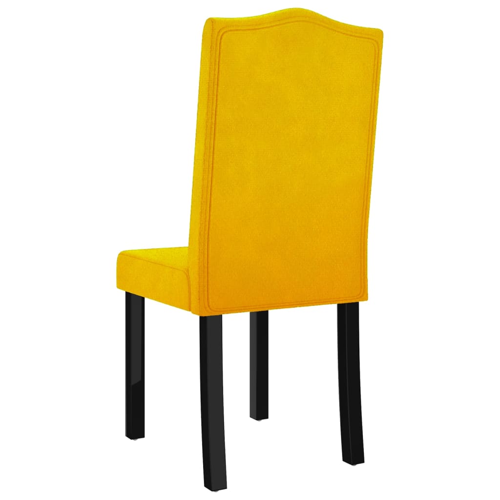 Esszimmerstühle 2 Stk. Gelb Samt