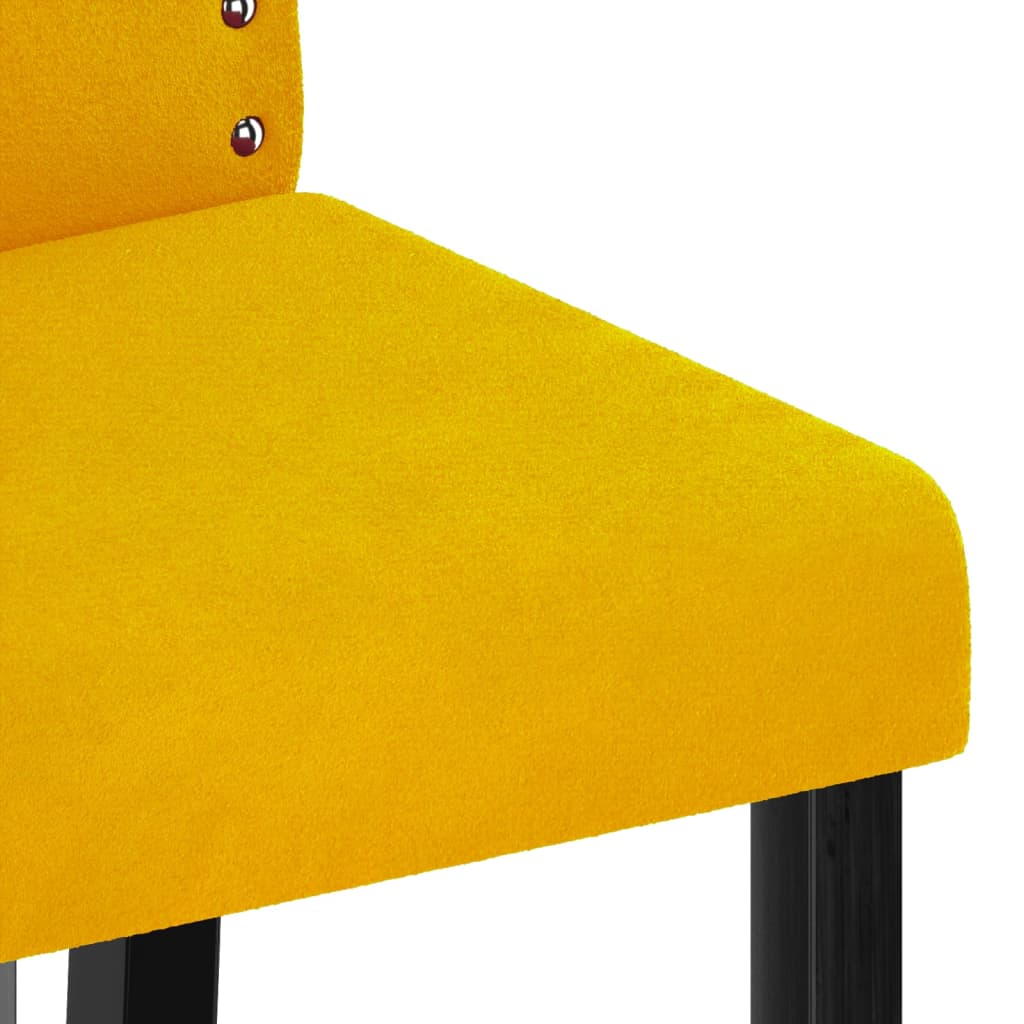 Esszimmerstühle 2 Stk. Gelb Samt