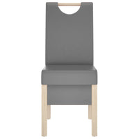 Thumbnail for Esszimmerstühle 2 Stk. Grau Kunstleder