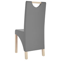 Thumbnail for Esszimmerstühle 2 Stk. Grau Kunstleder