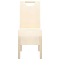 Thumbnail for Esszimmerstühle 2 Stk. Creme Stoff
