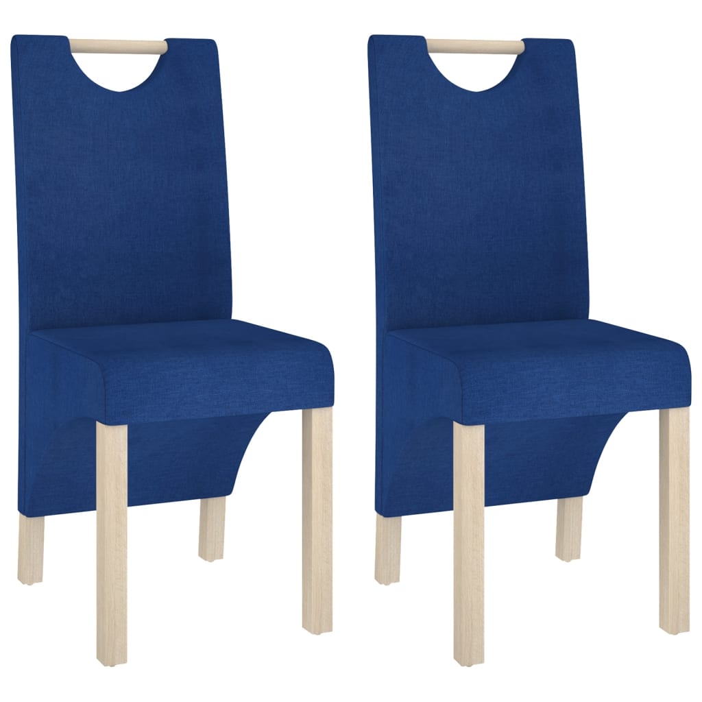 Esszimmerstühle 2 Stk. Blau Stoff