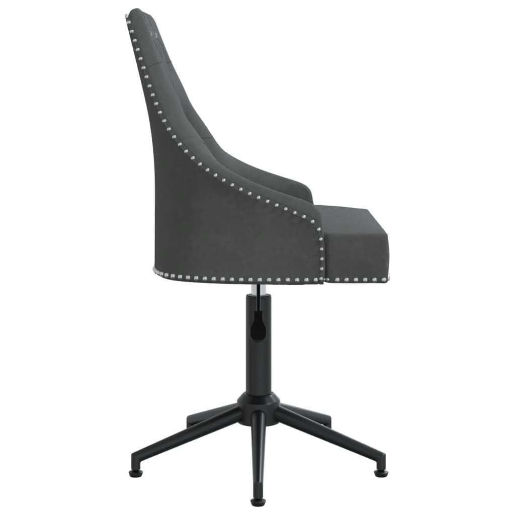 Bürostuhl Drehbar Dunkelgrau Samt