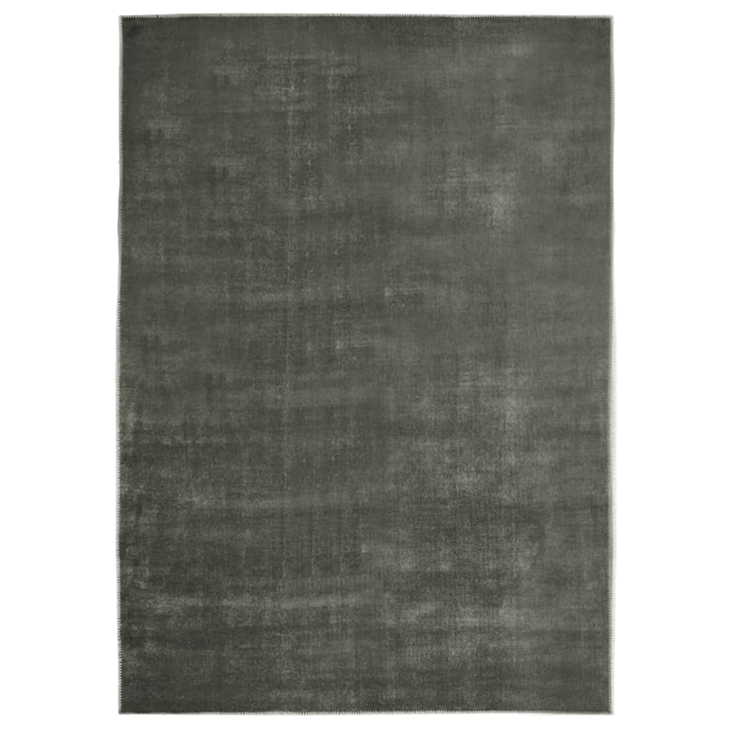 Teppich Waschbar Faltbar Taupe 140x200 cm Polyester