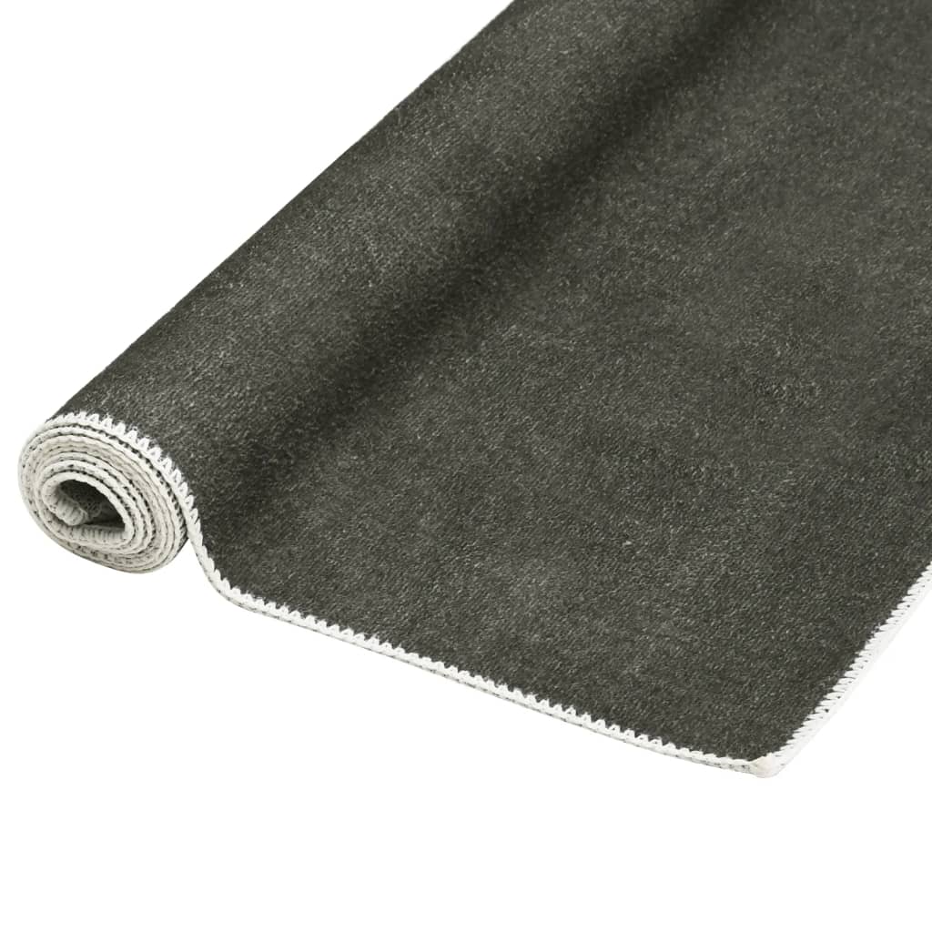 Teppich Waschbar Faltbar Taupe 180x270 cm Polyester