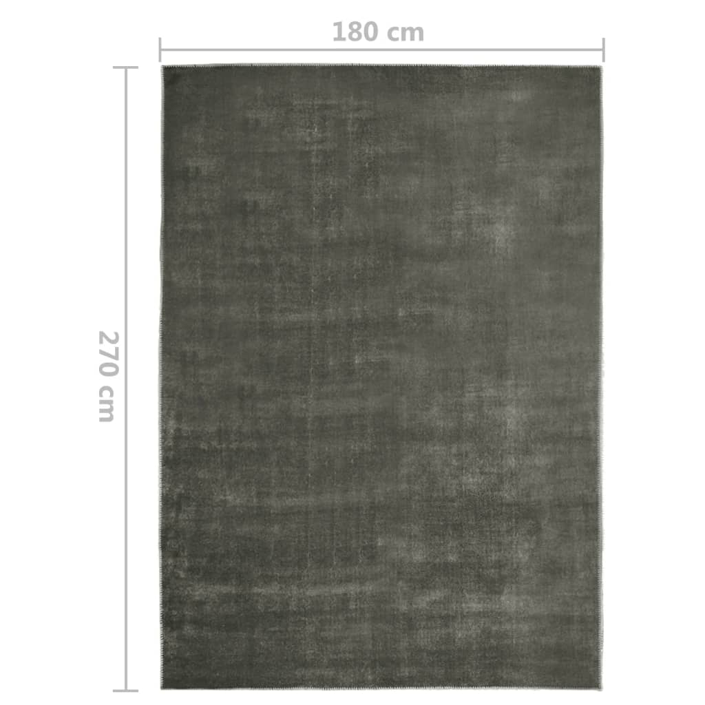 Teppich Waschbar Faltbar Taupe 180x270 cm Polyester