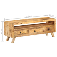 Thumbnail for TV-Schrank 110x30x40 cm Massivholz Mango
