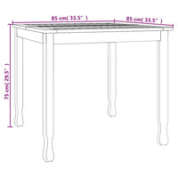 Thumbnail for Garten-Esstisch 85x85x75 cm Massivholz Teak