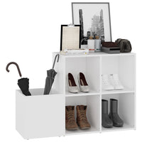 Thumbnail for Flur-Schuhschrank Weiß 105x35,5x70 cm Holzwerkstoff