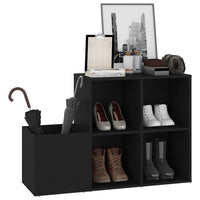 Thumbnail for Flur-Schuhschrank Schwarz 105x35,5x70 cm Holzwerkstoff