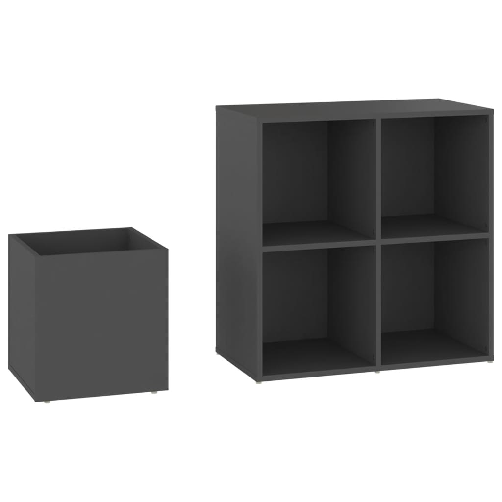 Flur-Schuhschrank Grau 105x35,5x70 cm Spanplatte