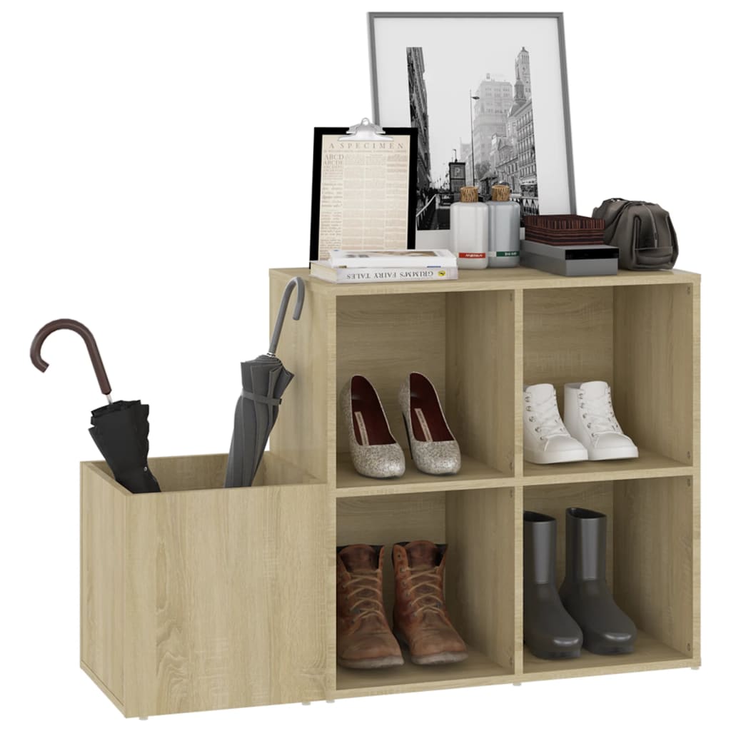 Flur-Schuhschrank Sonoma Eiche 105x35,5x70 cm Spanplatte