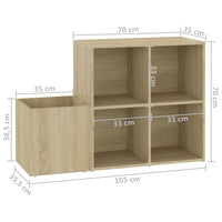 Thumbnail for Flur-Schuhschrank Sonoma Eiche 105x35,5x70 cm Spanplatte