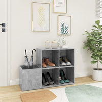 Thumbnail for Flur-Schuhschrank Betongrau 105x35,5x70 cm Spanplatte