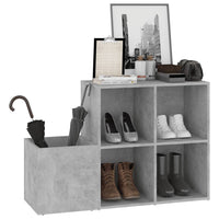 Thumbnail for Flur-Schuhschrank Betongrau 105x35,5x70 cm Spanplatte