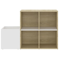 Thumbnail for Flur-Schuhschrank Weiß Sonoma Eiche 105x35,5x70 cm Spanplatte