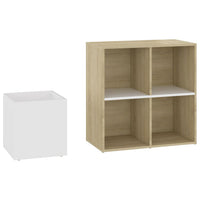 Thumbnail for Flur-Schuhschrank Weiß Sonoma Eiche 105x35,5x70 cm Spanplatte